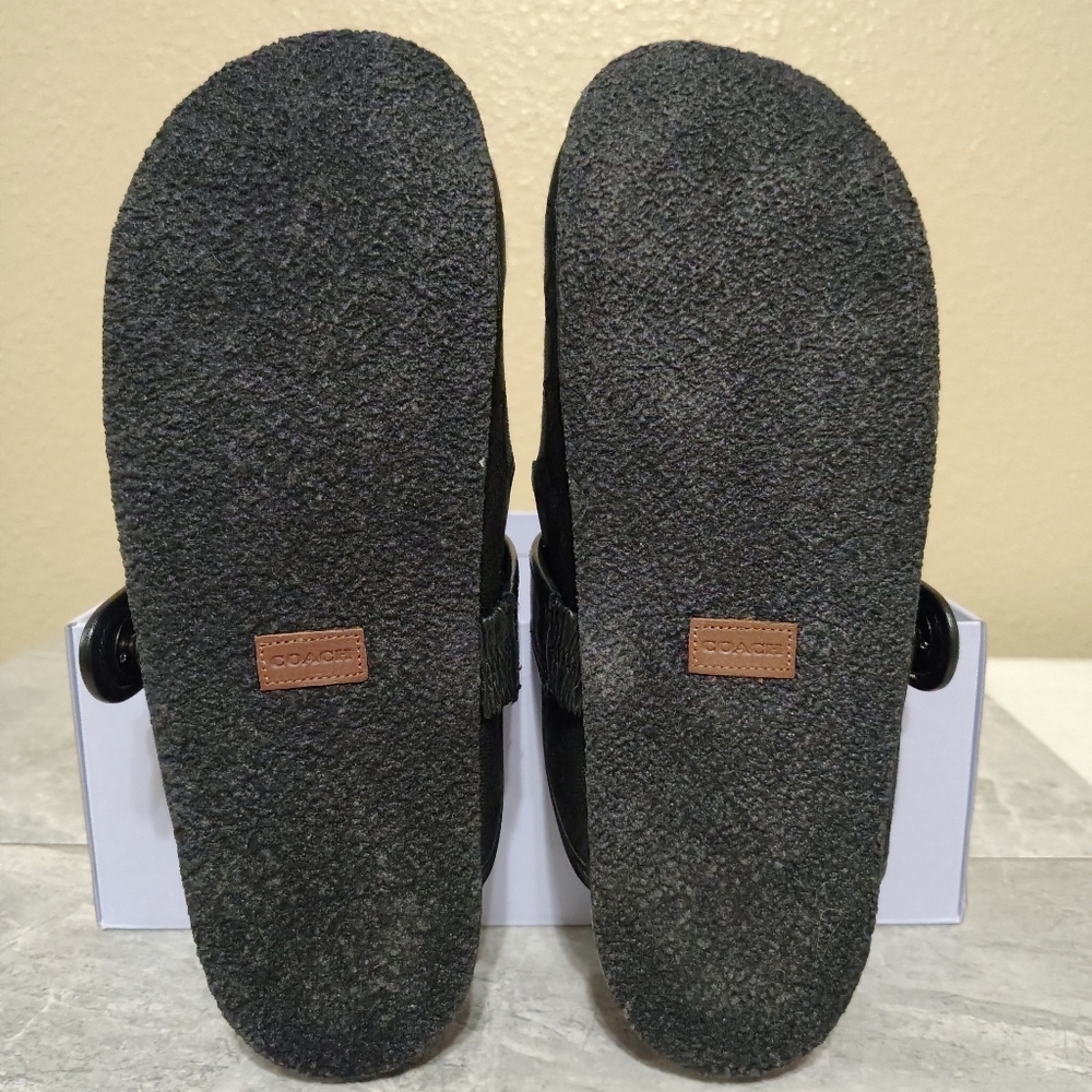 Coach Signature Canvas Mule Slides Black Slip On Slippers Women’s Size 10 - Picture 8 of 8